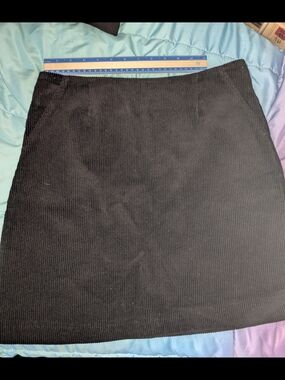 Joules Black Corduroy Mini Skirt